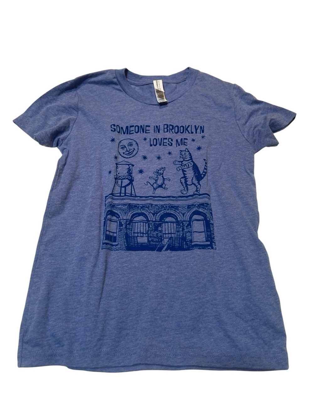 Bella Canvas Kids T-Shirt Blue Someone in Brooklyn Loves Me S 6-8